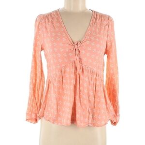 Peach Long Sleeve Women's Top